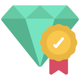 Qualidade representada por um diamante